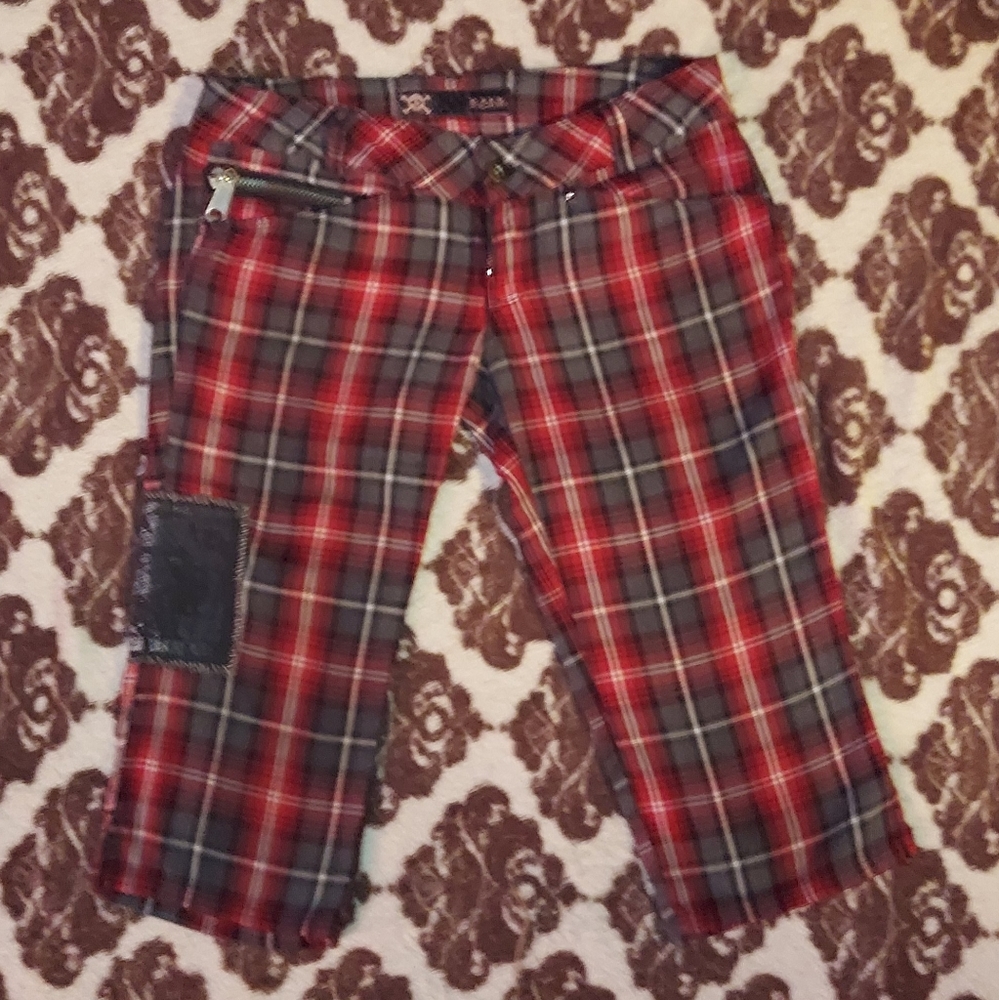 RANK Punk Plaid Capris